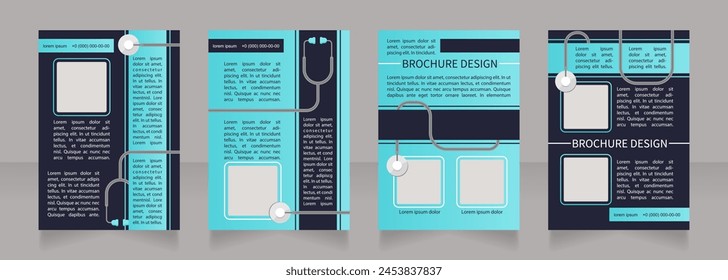 Monitoring of vital parameters blank brochure layout design. Vertical poster template set with empty copy space for text. Premade corporate reports collection. Editable flyer paper pages