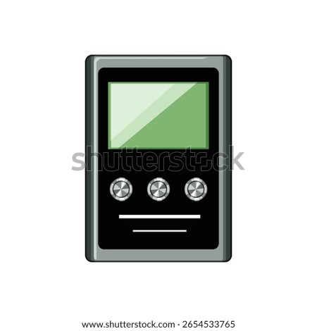 monitoring watt meter cartoon. kilo voltage, current amperage, load circuit monitoring watt meter sign. isolated symbol vector illustration