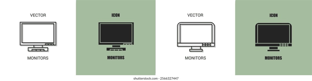 Monitors icon line. Monitors vector illustration.
