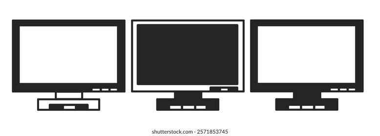 Monitors icon on white background. Vector logo monitors illustration.