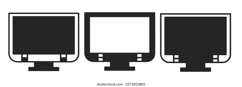 Monitors icon on white background. Vector logo monitors illustration.