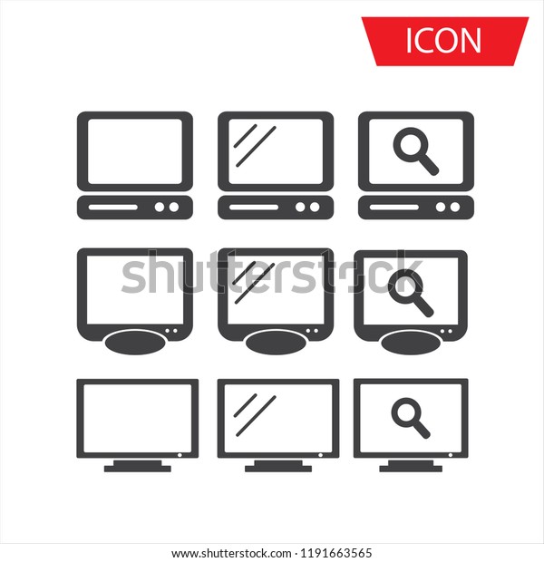 Monitors Icons ,icon set vector isolated on
white background.