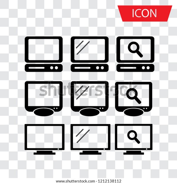 Monitors Icons ,icon set vector isolated on\
white background.