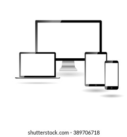 Monitors laptop tablet and phone