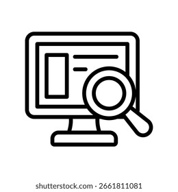 Ícone de Contorno do Vetor de Monitores. Arquivo EPS 10