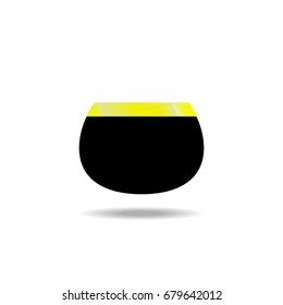 Monk bowl on white background