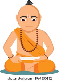 Arte vectorial de ilustración de Monk, Buda