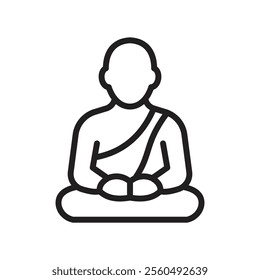 Monk icon Black and white logo