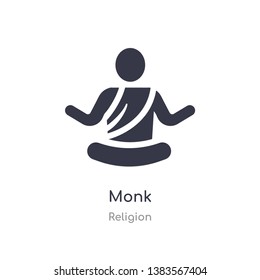 monk icon. isolated monk icon vector illustration from religion collection. editable sing symbol can be use for web site and mobile app