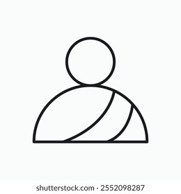 Monk icon. line style vector icon.