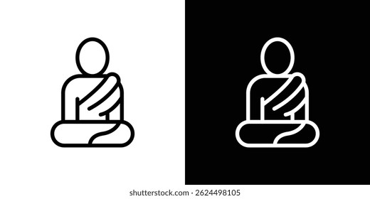 Monk icon. Logotype vector set