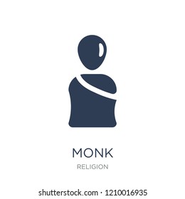 Monk icon. Trendy flat vector Monk icon on white background from Religion collection, vector illustration can be use for web and mobile, eps10