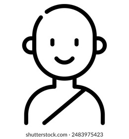 Monk icon for web, app, infographic, etc