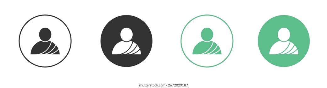 Icono de monje para su Sitio web o App. eps10