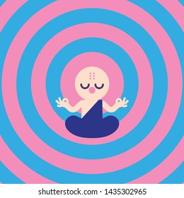 Monk meditation background Circle background
