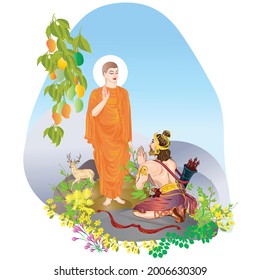 Monk Mihindu Came Mihintale Sri Lanka Stock Vector (Royalty Free ...