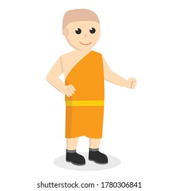 personaje de diseño de pose mona sobre fondo blanco