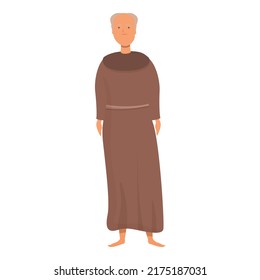 Monk sage icon cartoon vector. Brewer priest. Saint respect