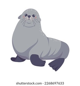 monk seal arctic animal icon isolated