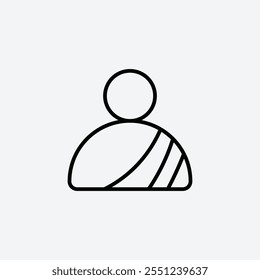 Monk thin liner icon isolated.