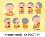 monk vector cartoon