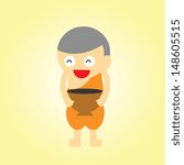 monk vector cartoon style for use