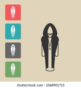 Monk - vector icon. Symbol for web, infographics, print design and mobile UX/UI kit. Vector illustration, EPS10.