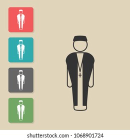Monk - vector icon. Symbol for web, infographics, print design and mobile UX/UI kit. Vector illustration, EPS10.