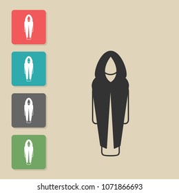 Monk - vector icon. Symbol for web, infographics, print design and mobile UX/UI kit. Vector illustration, EPS10.