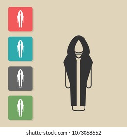 Monk - vector icon. Symbol for web, infographics, print design and mobile UX/UI kit. Vector illustration, EPS10.