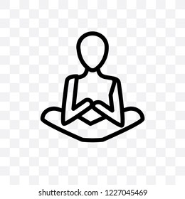 Monk vector linear icon isolated on transparent background, Monk transparency concept can be used for web and mobile