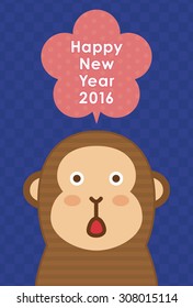 Monkey / 2016 new year card