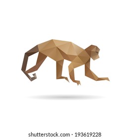 Monkey abstract isolated on a white background, vector illustration