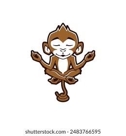monkey abstract logo modern style