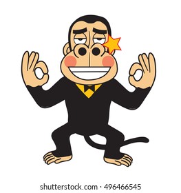 monkey in action vector
