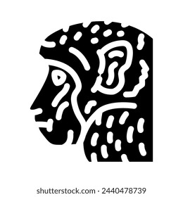 monkey animal glyph icon vector. monkey animal sign. isolated symbol illustration
