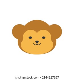 Monkey animal head clip art illustration icon design template vector