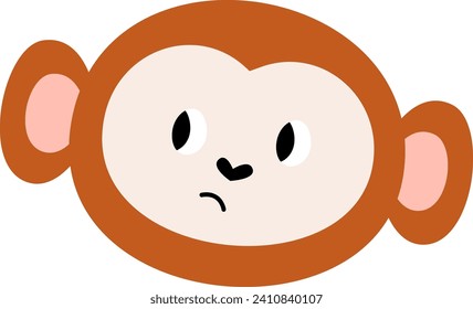 Monkey Animal Head Vector Illustration