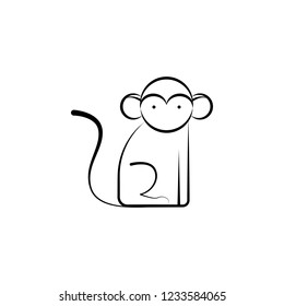 Monkey, Animal icon. Element of biology icon for mobile concept and web apps. Hand drawn Monkey, Animal icon can be used for web and mobile