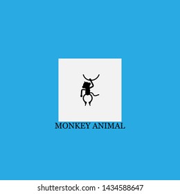 monkey animal icon sign signifier vector