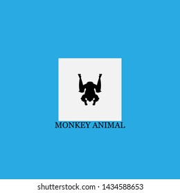monkey animal icon sign signifier vector