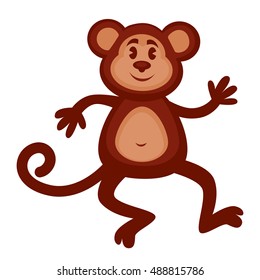 Icono de animal de mono. Ilustración vectorial aislada en un fondo blanco.