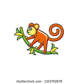 monkey animal isolated icon