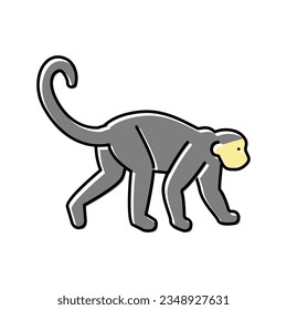 monkey animal in zoo color icon vector. monkey animal in zoo sign. isolated symbol illustration