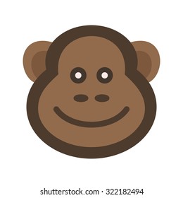 Monkey, animals, chimpanzee icon vector image. Can also be used for Animals and Insects. Suitable for mobile apps, web apps and print media.