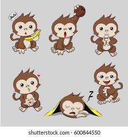 monkey animals emoticon