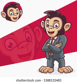 Monkey Ape Chimp In Suit 