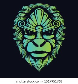 monkey artwork glow in the dark