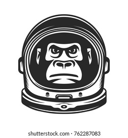 Monkey Astronaut. Gorilla in a spacesuit