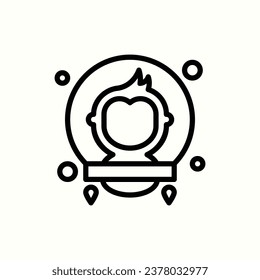 monkey, astronaut icon, isolated icon in light background, perfect for website, blog, logo, graphic design, social media, UI, mobile app